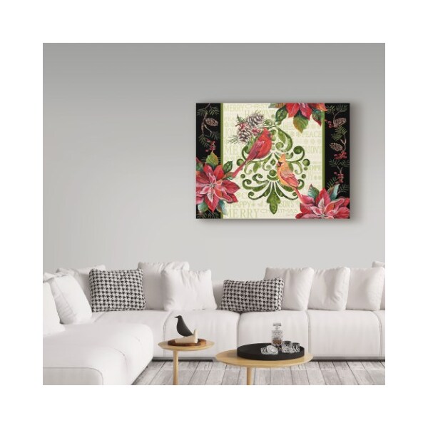 Trademark Fine Art Jean Plout 'Holiday Cardinals 2' Canvas Art, 35x47 - ALI37282-C3547GG