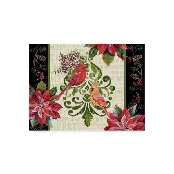 Trademark Fine Art Jean Plout 'Holiday Cardinals 2' Canvas Art, 35x47 - ALI37282-C3547GG