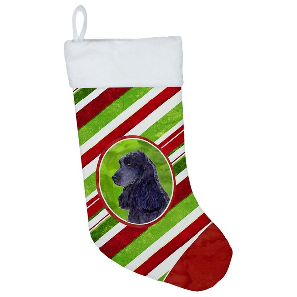 Carolines Treasures 11 x 18 in. Cocker Spaniel Winter Snowflakes Christmas Stocking - SS4540-CS