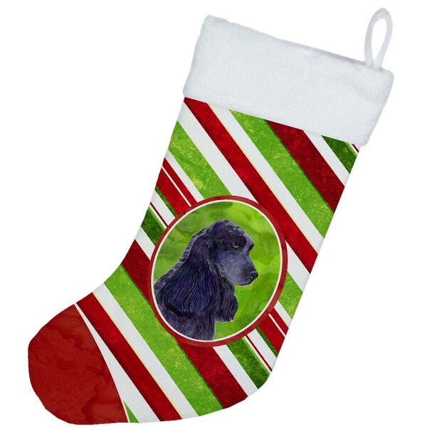 Carolines Treasures 11 x 18 in. Cocker Spaniel Winter Snowflakes Christmas Stocking - SS4540-CS