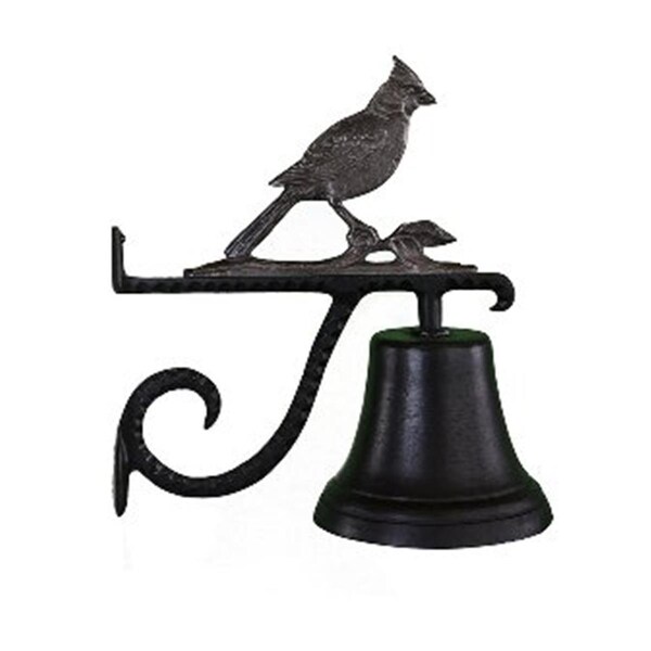 Swivel Cast Bell With Swedish Iron Cardinal Ornament - SW2618350
