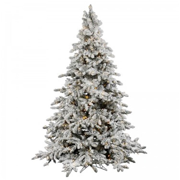 Vickerman 10 ft. X 77 in. Flocked Utica 1250WmWht - A895186LED