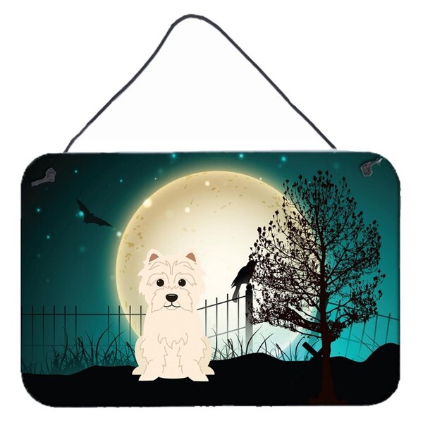 Carolines Treasures Halloween Scary Westie Wall or Door Hanging Prints - BB2232DS812