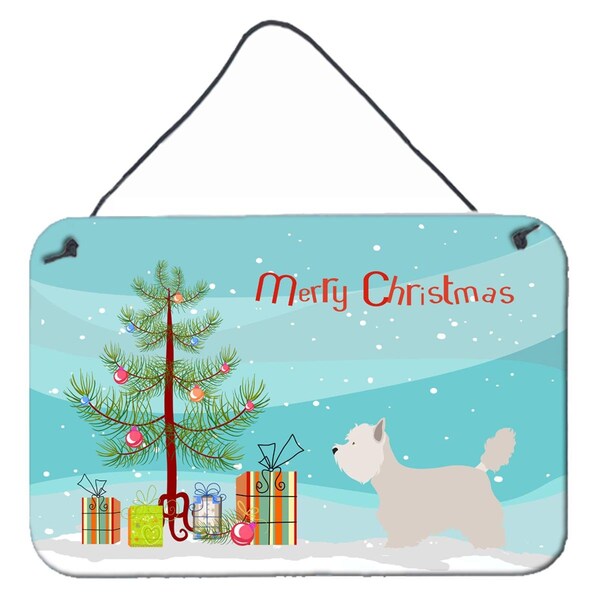 Carolines Treasures Westie Christmas Wall or Door Hanging Prints - BB8480DS812