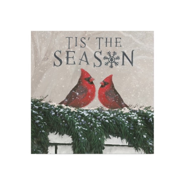 Trademark Fine Art James Wiens 'Christmas Affinity X Two Birds' Canvas Art, 18x18 - WAP11923-C1818GG