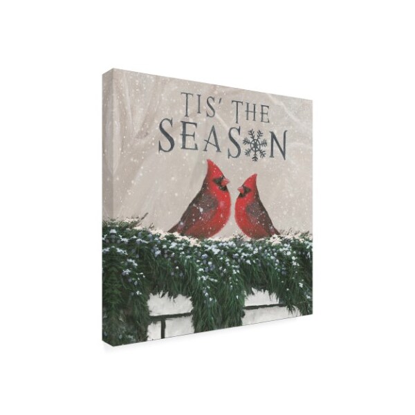 Trademark Fine Art James Wiens 'Christmas Affinity X Two Birds' Canvas Art, 18x18 - WAP11923-C1818GG
