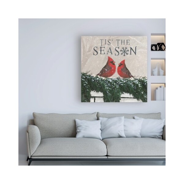 Trademark Fine Art James Wiens 'Christmas Affinity X Two Birds' Canvas Art, 18x18 - WAP11923-C1818GG