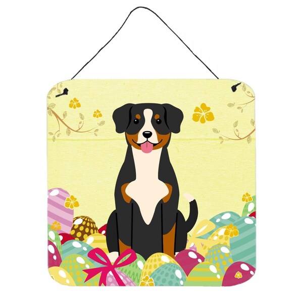 Carolines Treasures Easter Eggs Entlebucher Wall or Door Hanging Prints - BB6038DS66