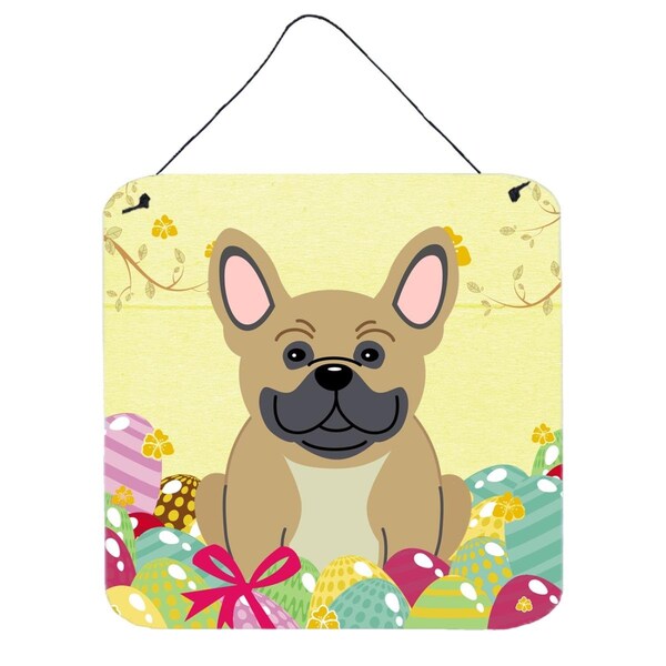 Carolines Treasures Easter Eggs French Bulldog Cream Wall or Door Hanging Prints - BB6010DS66