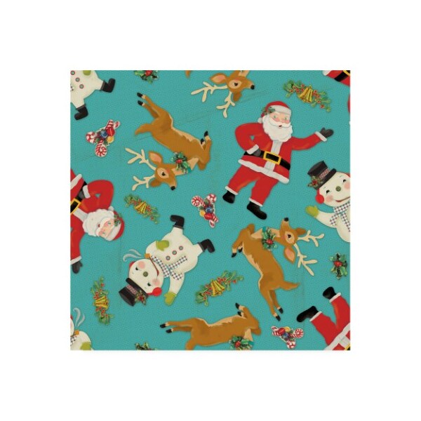 Trademark Fine Art Holli Conger 'Retro Christmas half drop 1' Canvas Art, 14x14 - ALI47379-C1414GG