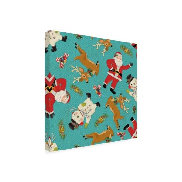Trademark Fine Art Holli Conger 'Retro Christmas half drop 1' Canvas Art, 14x14 - ALI47379-C1414GG