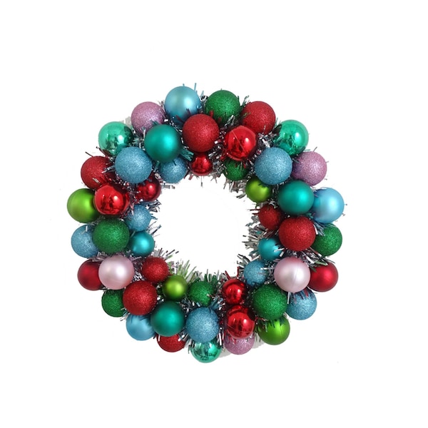 Fc Young FC Young 16 in. D Glitter Ball Ornament Wreath - W16-SBA