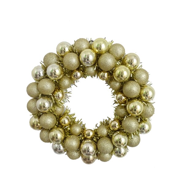 Fc Young FC Young 16 in. D Glitter Ball Ornament Wreath - W16-SBA