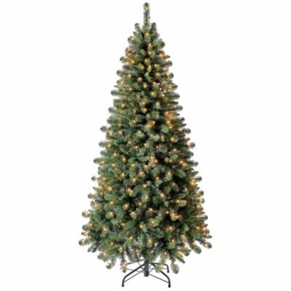Utensilio 6.5 ft. Clear Crisfield Fir Artificial Pre-Lit Christmas Tree - UT3254464