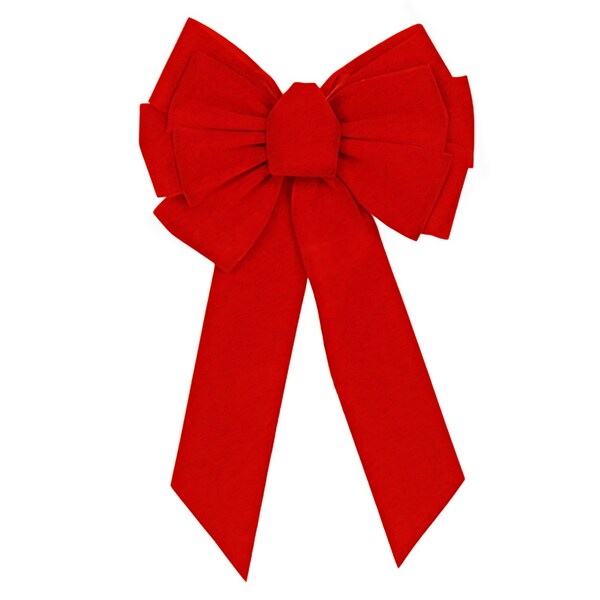 Holiday Trims Holiday Trims Red 11 Loop Christmas Bow 10 in. - 7358ACE