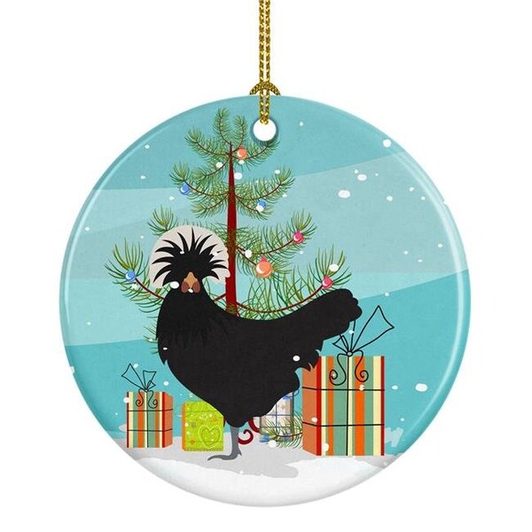 Carolines Treasures Carolines Treasures BB9201CO1 Polish Poland Chicken Christmas Ceramic Ornament - BB9201CO1