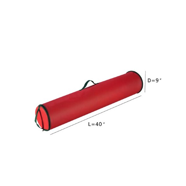 Hastings Home Hastings Home Christmas Gift 40.5 inch Wrapping Paper Wrap Storage Bag Red Stand Up - 638398OYU