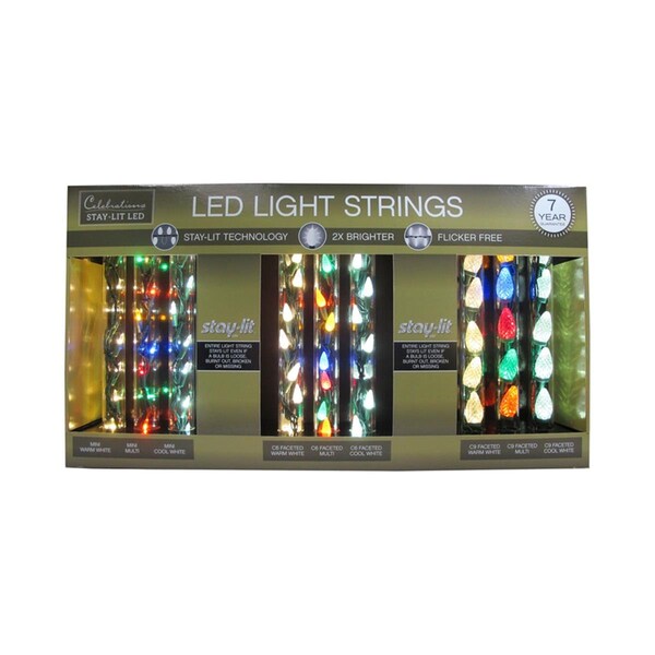 Goldengifts Staylit Displayer LED Christmas Lights Multi Color - GO3307816