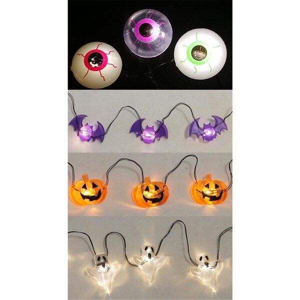 Tistheseason Celebrations LED Eyeballs Bats Pumpkins Flying Ghost Light - TI2742801