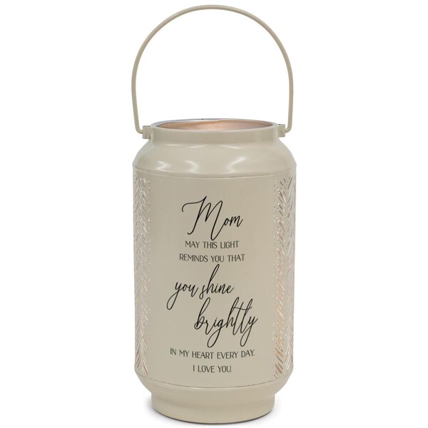 Dicksons Unisex Mom Light Shines Large Ivory Lantern, White - One Size - DLTN60LWH