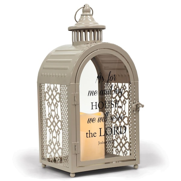 Dicksons Unisex As for Me Joshua 24-15 Large Lantern, Grey - One Size - LTN234SLMG
