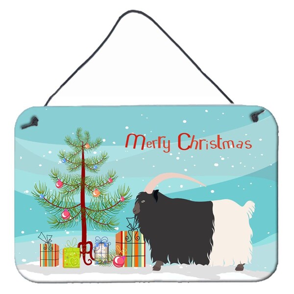 Carolines Treasures Welsh Black-Necked Goat Christmas Wall or Door Hanging Prints - BB9254DS812