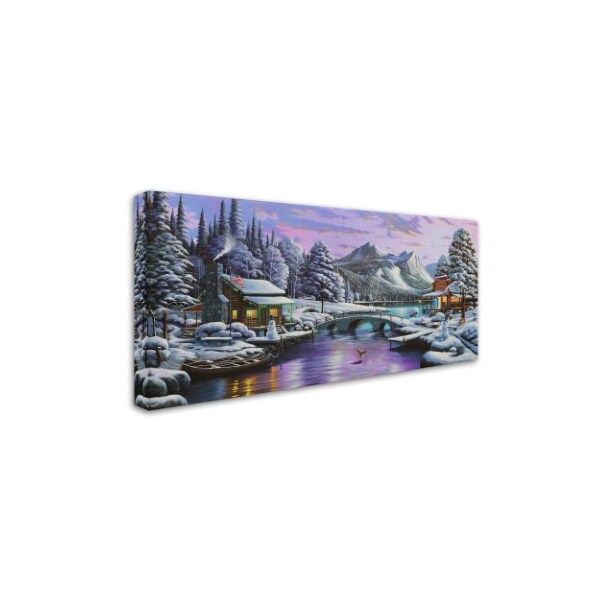 Trademark Fine Art Geno Peoples 'White Christmas' Canvas Art, 12x24 - ALI19586-C1224GG