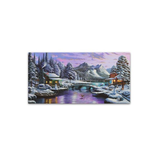Trademark Fine Art Geno Peoples 'White Christmas' Canvas Art, 12x24 - ALI19586-C1224GG