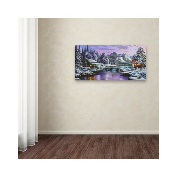 Trademark Fine Art Geno Peoples 'White Christmas' Canvas Art, 12x24 - ALI19586-C1224GG