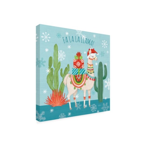 Trademark Fine Art Mary Urban 'Lovely Llamas Christmas Ii' Canvas Art, 14x14 - WAP10070-C1414GG