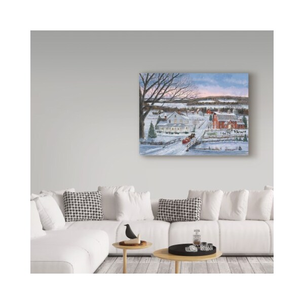 Trademark Fine Art Bob Fair 'Christmas Sleigh Ride' Canvas Art, 18x24 - ALI39218-C1824GG