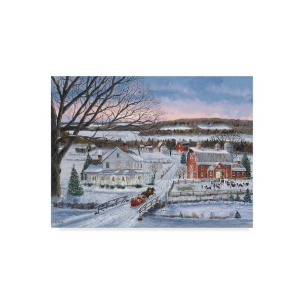 Trademark Fine Art Bob Fair 'Christmas Sleigh Ride' Canvas Art, 18x24 - ALI39218-C1824GG