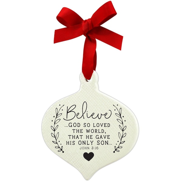 Lcp Doodle Believe Ribbon Hang Christmas Ornament - 82358