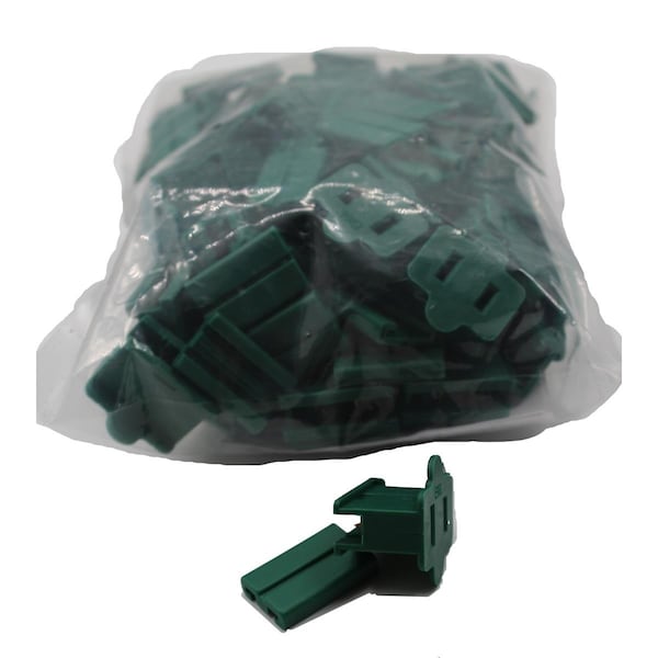 Queens Of Christmas SPT 2 Inline Female Zip Plug, Green, 50PK - PL-ILG-2-50PK