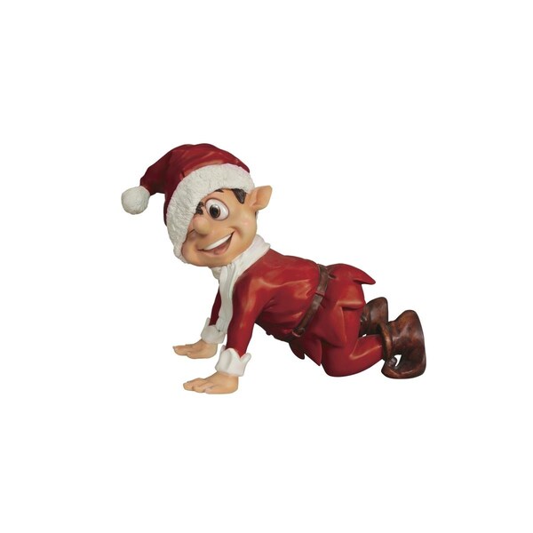 Queens Of Christmas Crawling Santas Elf Decor, Red - WL-ELF-CRWL-28-RE