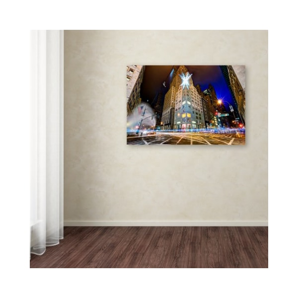 Trademark Fine Art David Ayash 'Christmas in New York' Canvas Art, 30x47 - MA0630-C3047GG