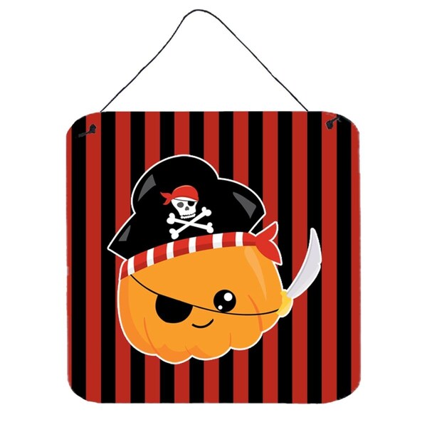 Carolines Treasures Halloween Pumpkin Pirate Wall or Door Hanging Prints - BB6962DS66