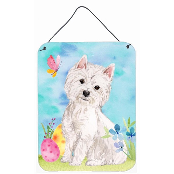 Carolines Treasures Westie Easter Wall or Door Hanging Print - BB9604DS1216