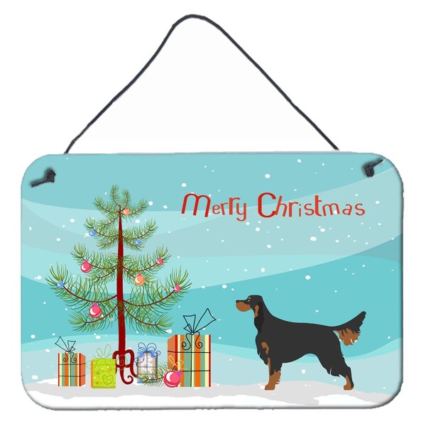Carolines Treasures Gordon Setter Christmas Wall or Door Hanging Prints - BB8436DS812