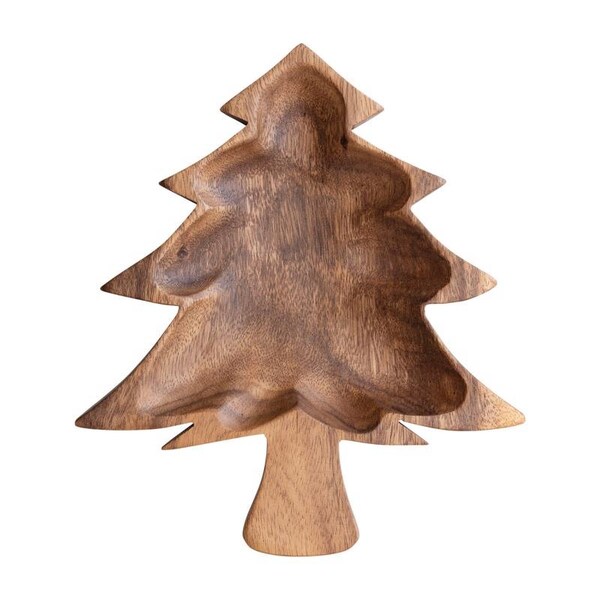 Creative Co-Op Creative Co-Op Garden Christmas Natural Christmas Tree Bowl 1 in. - XM9388