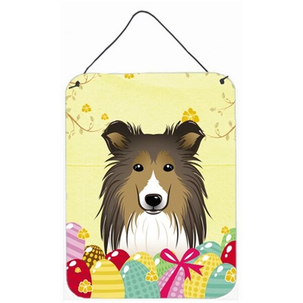 Carolines Treasures Sheltie Easter Egg Hunt Wall or Door Hanging Prints - BB1924DS1216