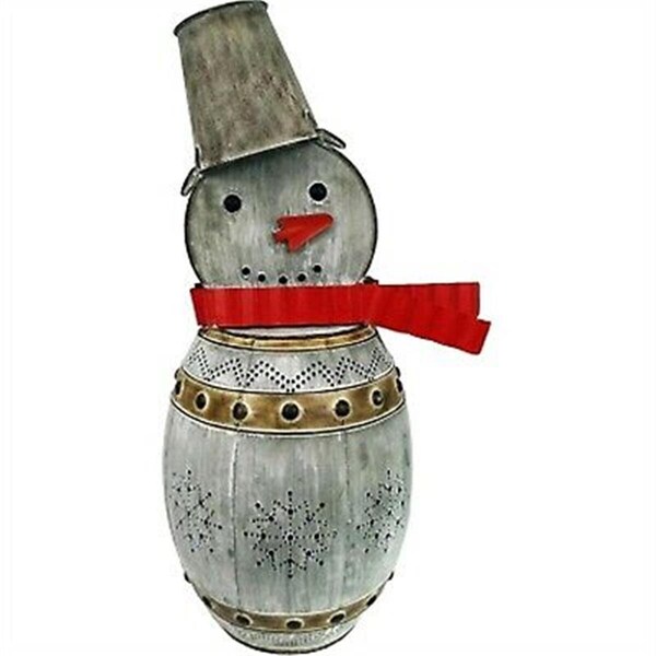 Gardman Usa 32 in. Good Tidings L Snowman Metal Barrel - A16ORS730
