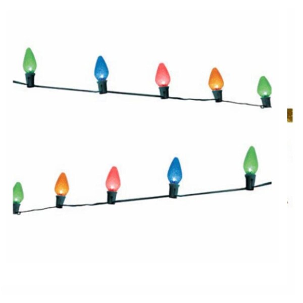 Icaregifts Christmas Faceted LED C-Bulb Light, Multi Color - IC3253318