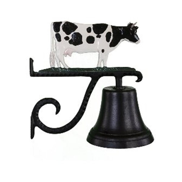Swivel Cast Bell With Natural Color Cow Ornament - SW2433110