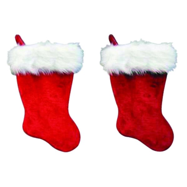 Santas Best Dyno Red/White Santa Christmas Stocking 20 in. - 0102016ZSA