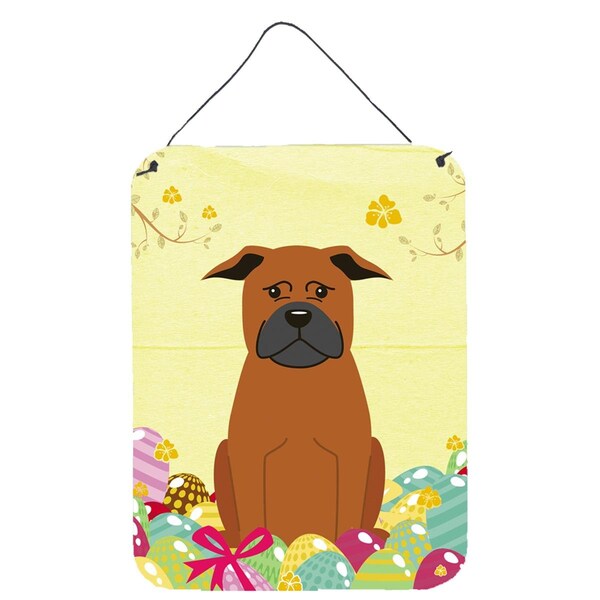 Carolines Treasures Easter Eggs Chinese Chongqing Dog Wall or Door Hanging Prints - BB6111DS1216