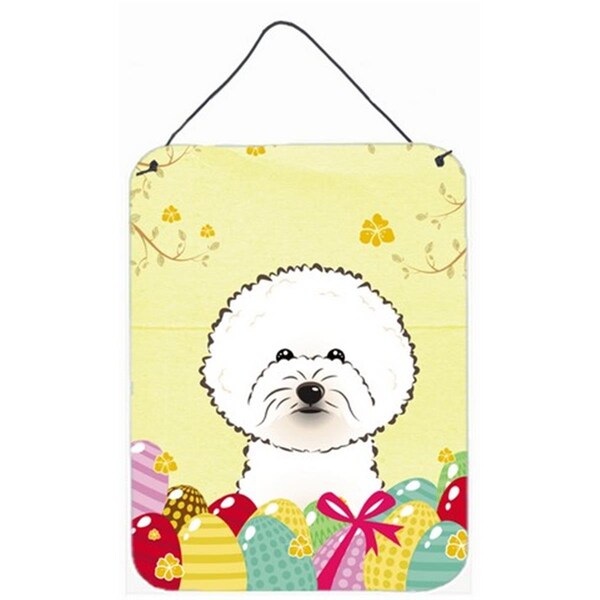 Carolines Treasures Bichon Frise Easter Egg Hunt Wall or Door Hanging Prints - BB1899DS1216