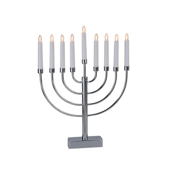Ss Collectibles EM-661-C Menorah with Chrome Plated Candle Holder - SS2977760