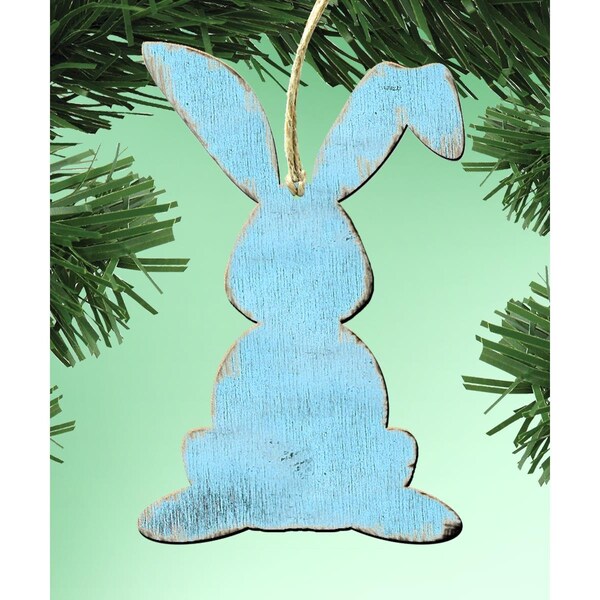 Designocracy Bunny Wooden Ornament - 991343O