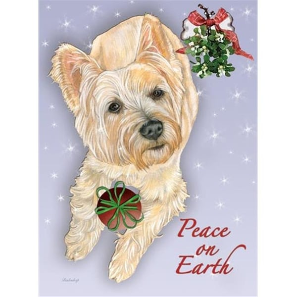 Pipsqueak Productions Pipsqueak Productions C583 Cairn Terrier Mistletoe Christmas Boxed Cards - Pack of 10 - C583